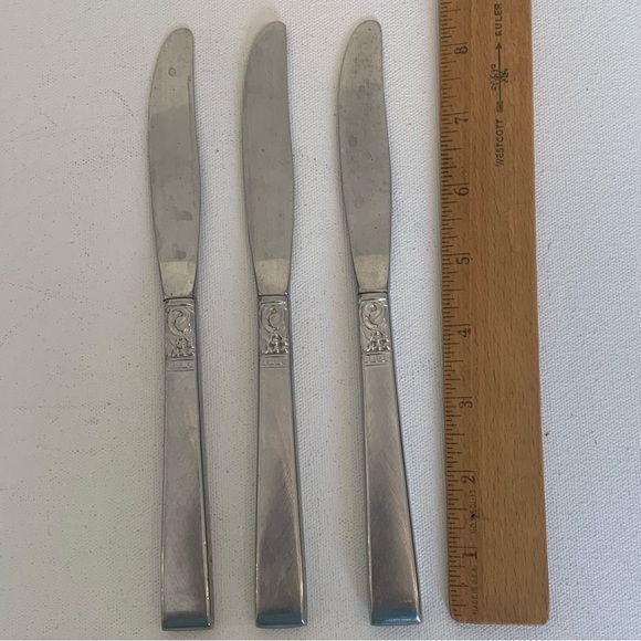 3 Oneida WM Dalton BROOKWOOD Stainless Steel Knives Knife 8.5" Vintage Flatware - Picture 8 of 8